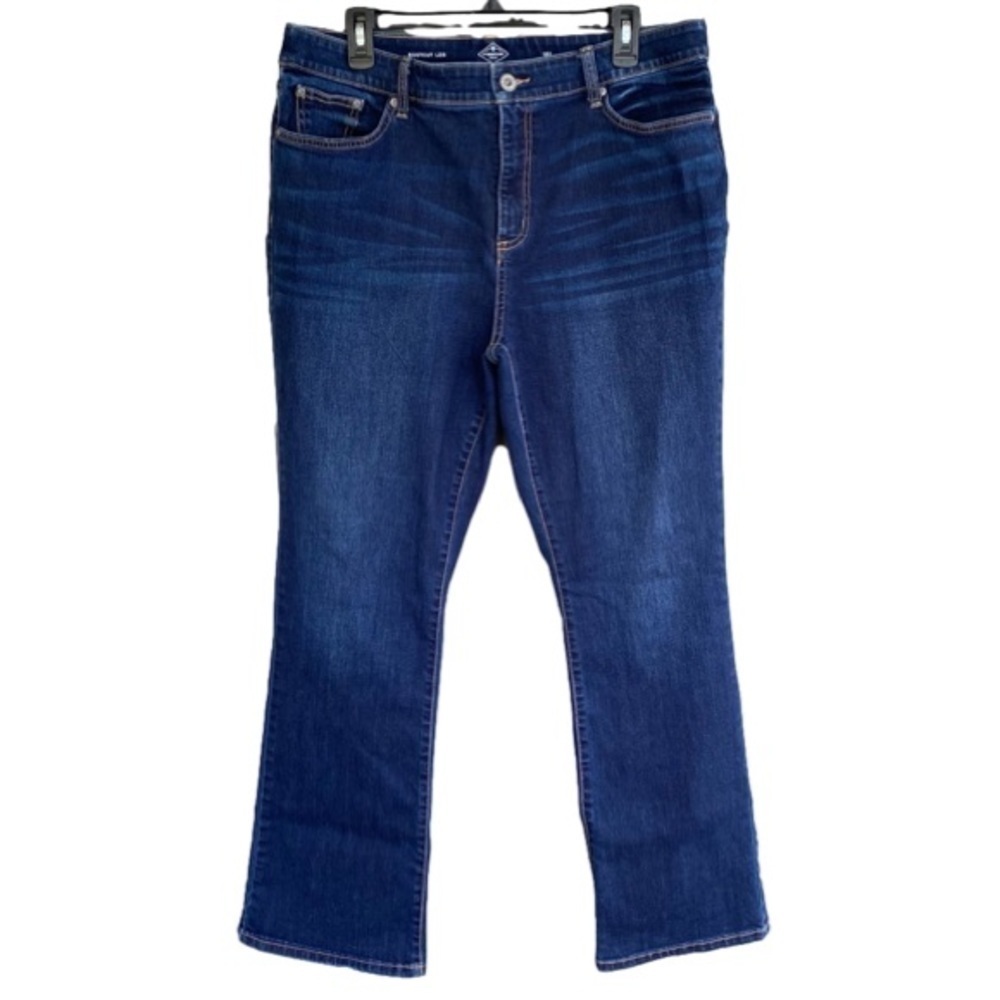 ST JOHN'S BAY Jeans Bootcut 5 Pocket Dark Wash Denim Women Size 16S